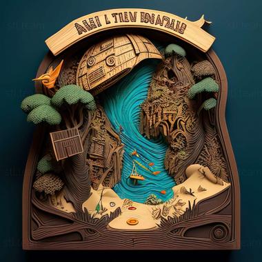 3D model Adventure Pinball Forgotten Island game (STL)